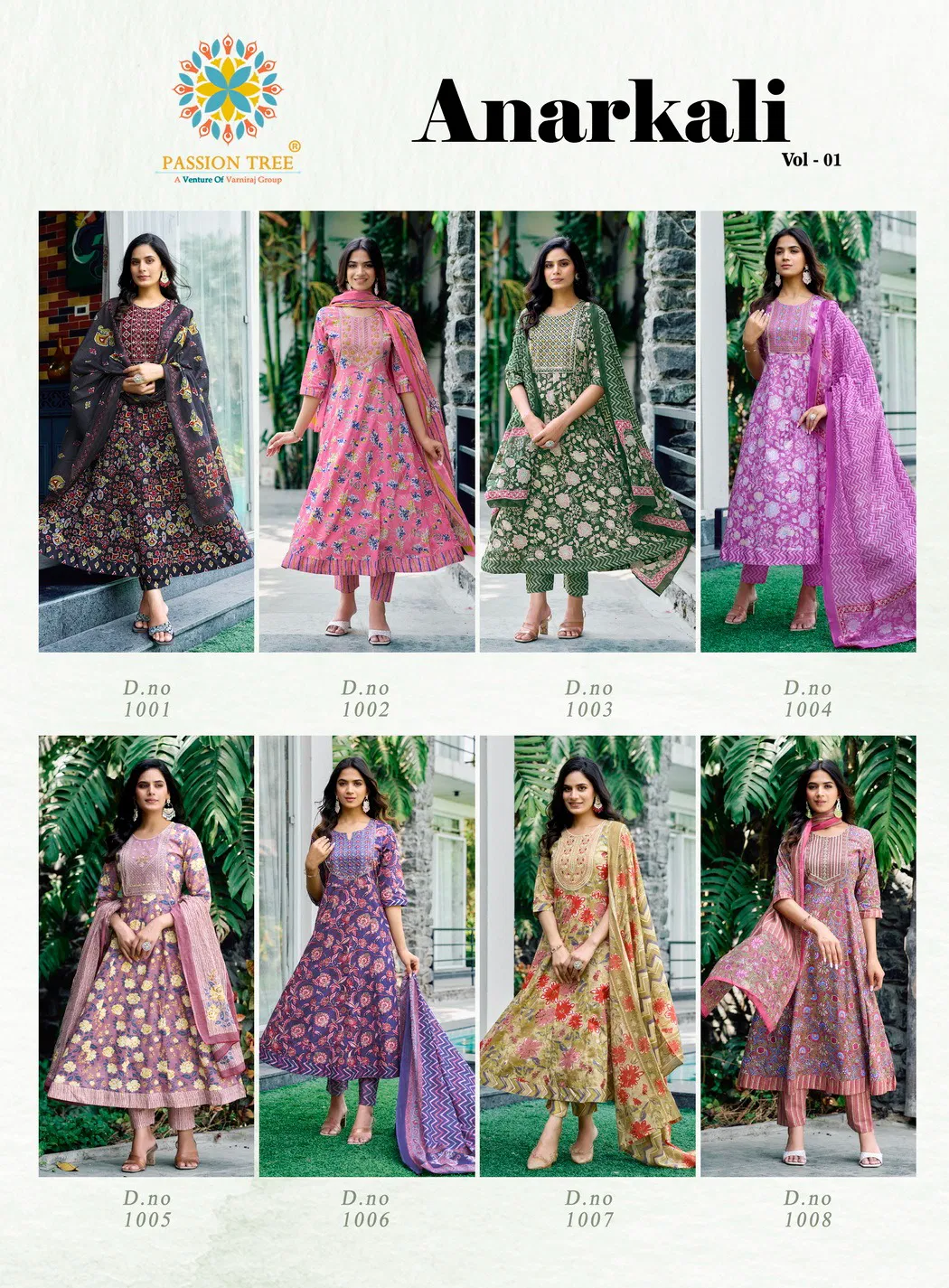 Anarkali Vol 1 By Passion Tree Cotton Printed Readymade Suits Orders In India